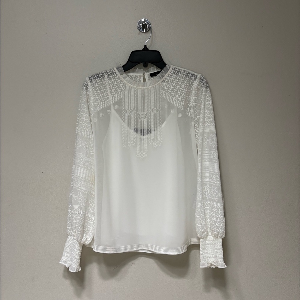 WHBM Elegant White Blouse
